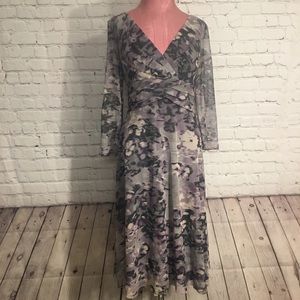 NWOT Coldwater Creek Size 14 gray camo look dress